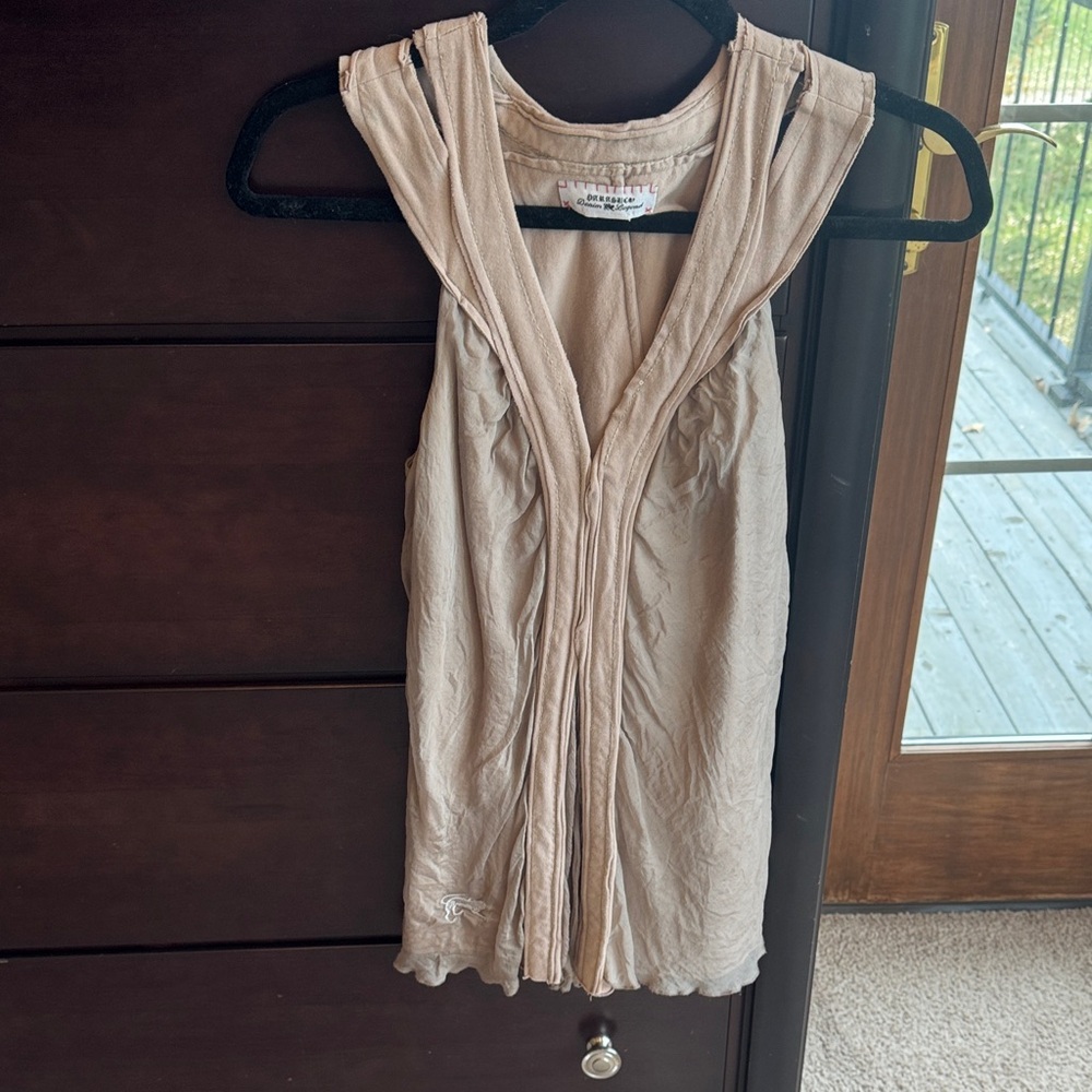 Parasuco Beige V-Neck Top